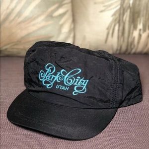 Vintage Park City Utah Ski Strapback Nylon Hat